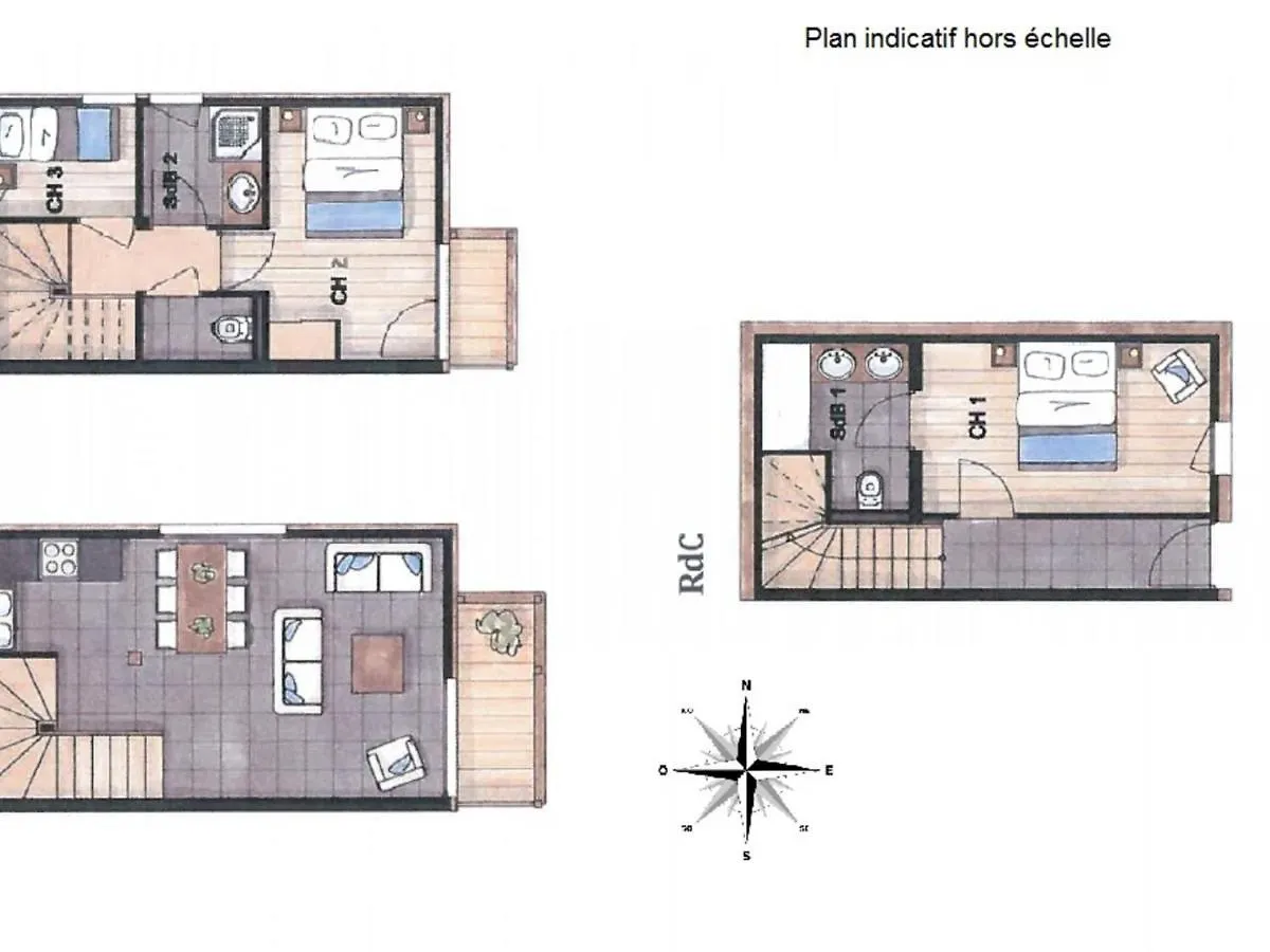 Charmant Triplex 3* Avec Parking, Wifi, Proche Centre Village - Fr-1-598-32 Les Gets France